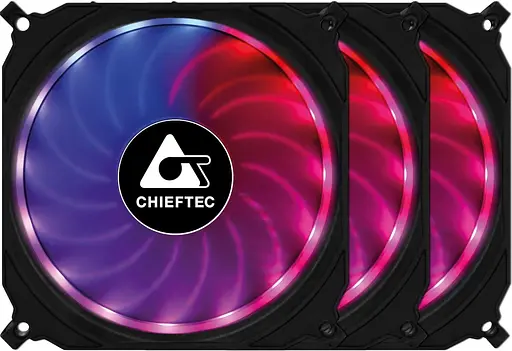 Комплект вентиляторов Chieftec CF-3012 RGB 3-Pack (CF-3012-RGB) - фото 1