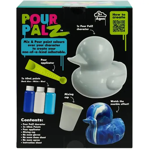 Набор для творчества ToyMonster Pour Palz Флюид Арт Утенок Черническое небо (GS-G26261A) - фото 6