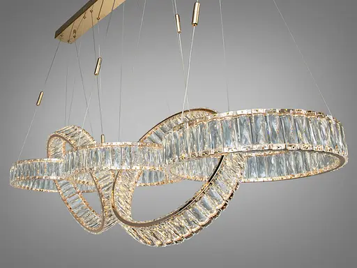 Світлодіодна люстра Romin Мебіус золото 92 Вт пульт - фото 2