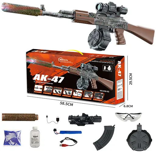 Автомат на гідрогелевих кульках (орбізах) AK-47 Camouflage - фото 3