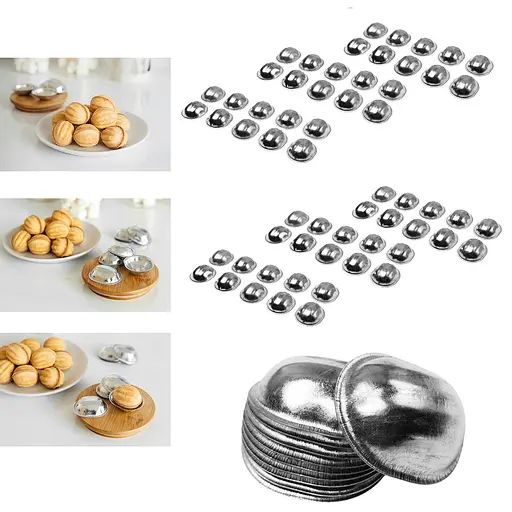 Металлические формочки порционные для выпечки печенья орешки 60 Серый 86524 - фото 1