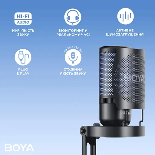 Мікрофон Boya K9 RGB Black K9) - фото 6