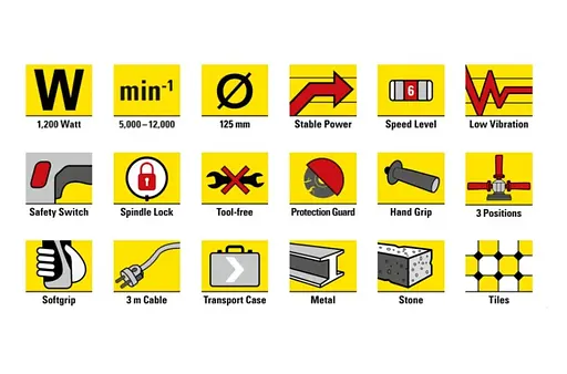 Угловая шлифмашина Trotec PAGS 10-125 + кейс (4440000005) - фото 10