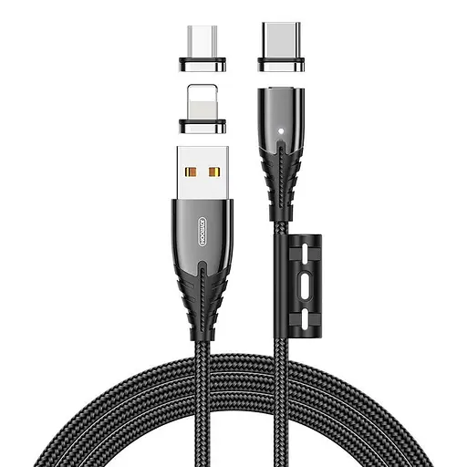 Кабель Joyroom Combo Lightning+Micro USB+Type-C Magnetic Series 3in1 S-M408, 1,2 м