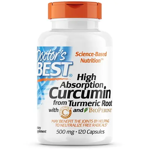 Натуральная добавка Doctor's Best Curcumin C3 Complex 500 mg, 120 капсул - фото 1
