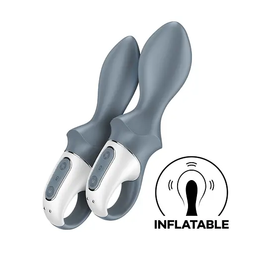 Вібратор Satisfyer Air Pump Booty 1, 17.5 см (сірий) - фото 2