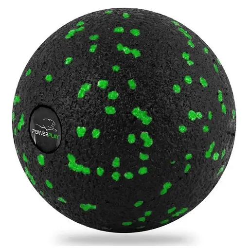 Набір для масажу та йоги PowerPlay PP_4095 EPP (Ролик 45*15 + 2-ва мячі) Green + гумка 5.5 кг (PP_4095_Green) - фото 3