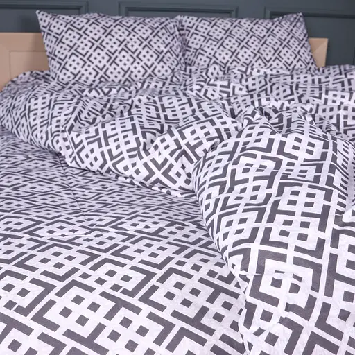 Комплект постільної білизни Ranforce Elite MIRSON Abstract Graphite 110х140см (2200013165927) - фото 2