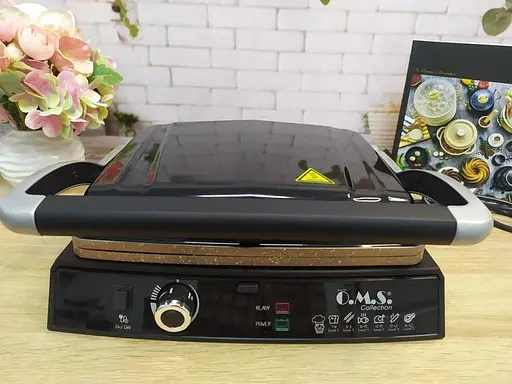 Прижимной контактный гриль O.M.S. Collection 3278, 2000 Вт Черный - фото 3