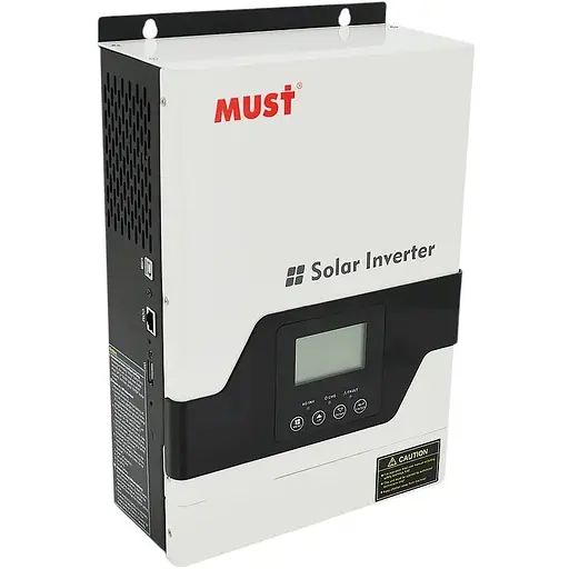 Гiбрiдний Джерело безперебійного живлення (ДБЖ)  MUST PV18-1012VPM, 1000W, 12V, ток заряда 10/20A, 160-275V, MPPT (60А, 75 Vdc)