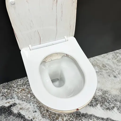 Підвісний унітаз VBI Vulcano aiax VBI-020407, Мармур - фото 2