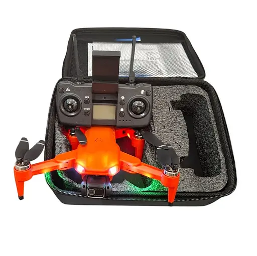 Квадрокоптер L900 PRO 6K GPS з кейсом (до 1200м) 28 хвилин польоту (Помаранчевий) - фото 10