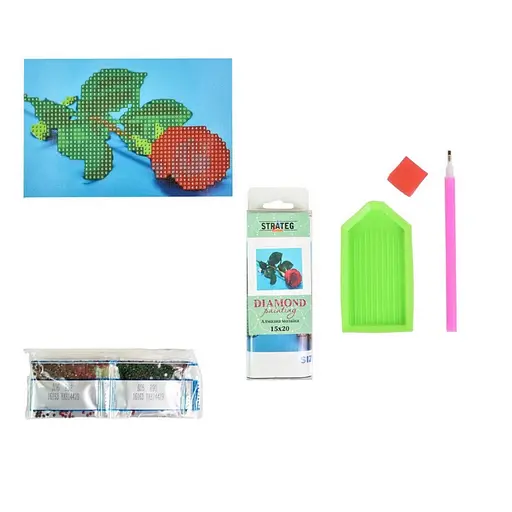 Алмазная мозаика Роза в голубой нежности YAB14429, 10х15 см - фото 2