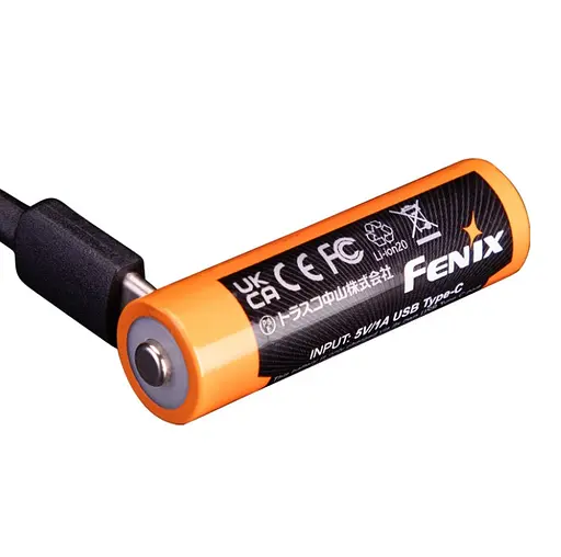 Акумулятор 14500 АА Fenix ARB-L14-2200U Type-C (Чорно-оранжевий) - фото 5