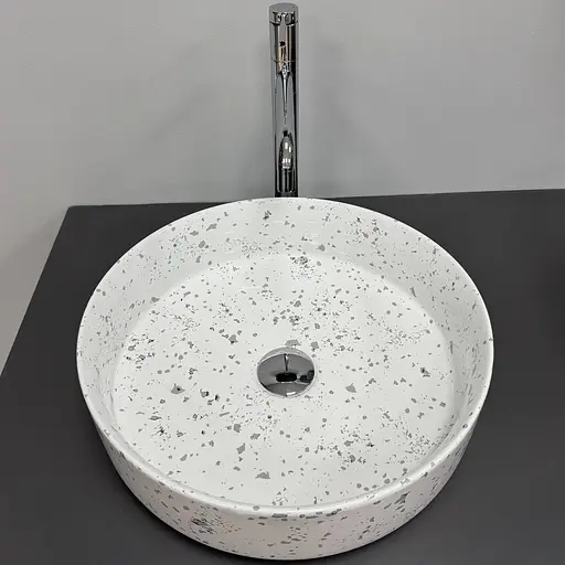 Умивальник VBI Bari S grey mosaic накладний VBI-011606, Сірий - фото 3