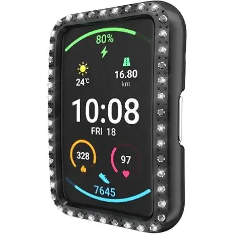 Чехол-бампер DK Пластик Gloss Diamond Full Cover для Huawei Watch Fit / Fit SE (black)