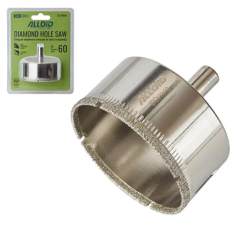 Свердло корончате Alloid Building Tools алмазне по склу та кераміці 60 мм (GS-50060) - фото 2