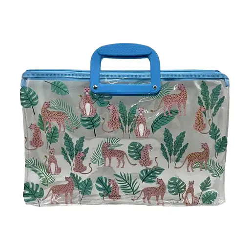 Папка-портфель ПВХ прозора Тварини, 28x39 см, 30 мкм, 33-А (В асортименті)