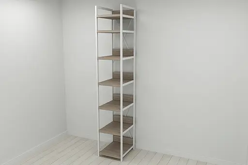 Шкаф Гардероб Уни секция 4 серии Конект Ferrum-decor 220x40x50см Белый металл ДСП Дуб Сонома Трюфель 32 мм (FRD-104558) - фото 6