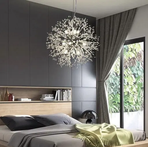 Пушистый подвесной светильник в виде одуванчика в корпусе хром Ст. AS 155 P CH | Line F - фото 3