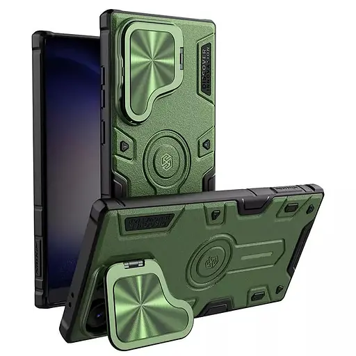 TPU+PC чохол Nillkin CamShield Armor Prop для Samsung Galaxy S24 Ultra Dark Green - фото 4