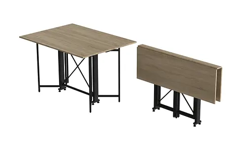 Стіл-книга трансформер Спайдер Ferrum-decor 750x1150x880 Чорний метал ДСП Дуб Сонома 16 мм (FRD-105091) - фото 5