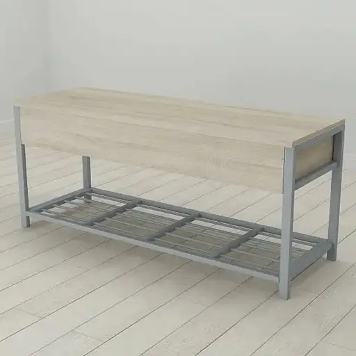 Банкетка с ящиком Ferrum-decor Дрейк 2 550x1200x400 металл Серый ДСП Сонома 16 мм (FRD-103083)