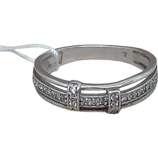 Серебряное кольцо Агни ВАТЕРВЕЙС с фианитами. 1152/1Р-CZ 17,5