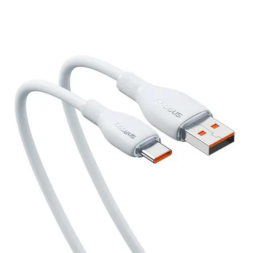 USB кабель Baseus Pudding Series Fast Charging Cable USB to Type-C 100W 2 м білий P10355703221-01