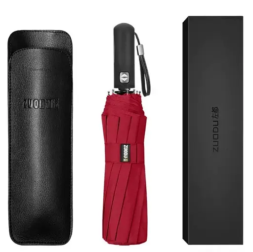 Парасолька складна автоматична Xiaomi Zuodu Automatic Umbrella (ZD001) Red - фото 3