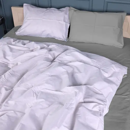 Простирадло MirSon Сатин 22-1380 Grey Gleam 200x220 см (2200010476873) - фото 2