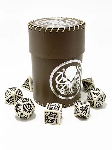 Настільна гра Планета Ігор Чаша для кубиків Ктулху (коричнева) (Dice cup Cthulhu brown) (pi-dc002) - фото 4
