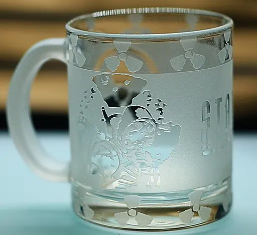 Скляна чашка 320 мл S T A L K E R  2 з гравіюванням ігрова кружка подарунок фанату Зони СТАЛКЕР матова - фото 2