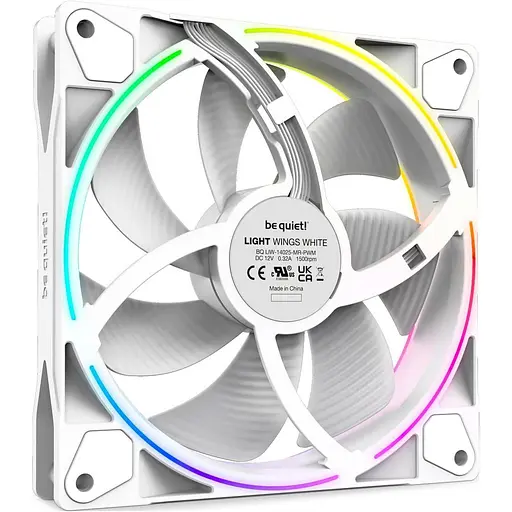 Комплект вентиляторів Be quiet! LIGHT WINGS WHITE 140mm PWM Triple Pack (BL102) - фото 2