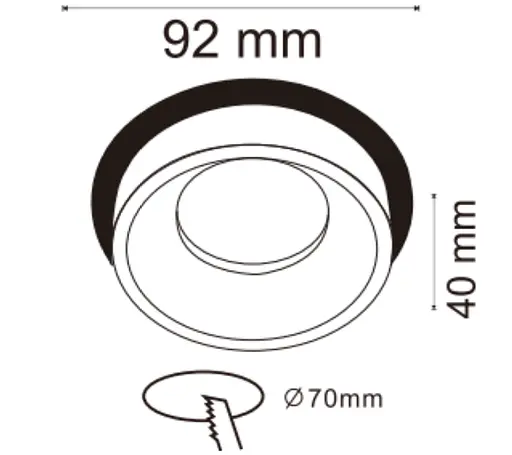 Світильник точковий Horoz Electric KADIFE чорний - фото 3
