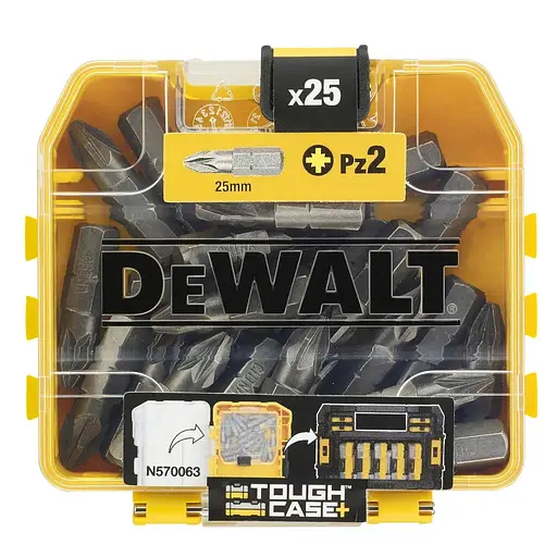 Набор бит DeWALT Pozidriv, Pz2, L=25 мм, 25 шт (DT71521)