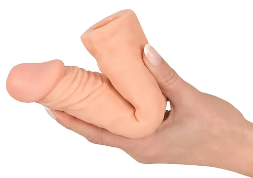 Насадка на пенис Nature Skin Extension Sleeve 19.5 см телесный - фото 14