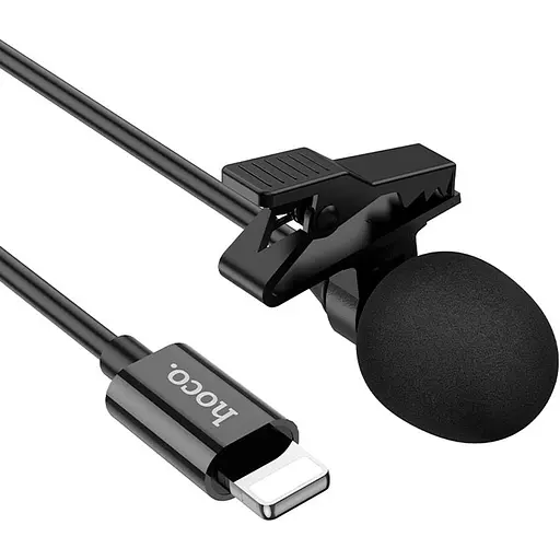 Петличний Микрофон Hoco L14 Lightning 2m Black [136291] - фото 3