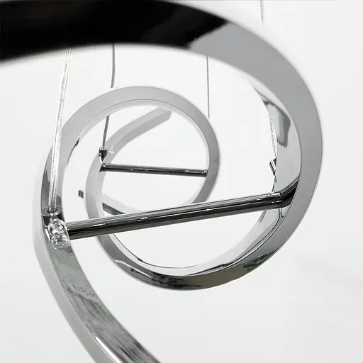 Видовжена люстра Gemo Led у срібному каркасі 100 см Line.F H 18L-1000 CH - фото 5