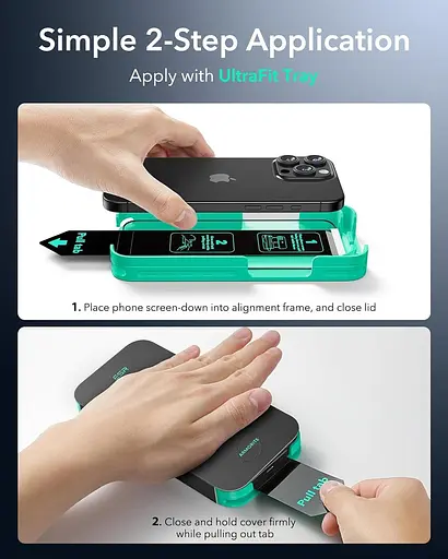 Захисне скло ESR 9H+ для iPhone 16 Pro, 3 шт. - фото 4