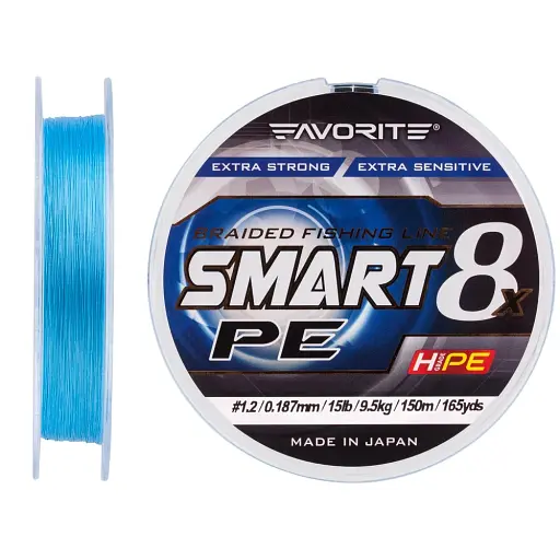Шнур Favorite Smart PE 8x 150м (sky blue) 1.2/0.187 мм 15 lb/9.5 кг