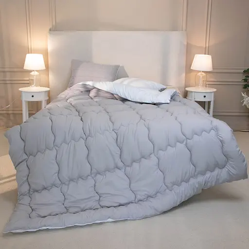 Набор Руно одеяло 200х220 см + подушка 50х70 см Grey White 2 шт. 925.52_Grey White - фото 3