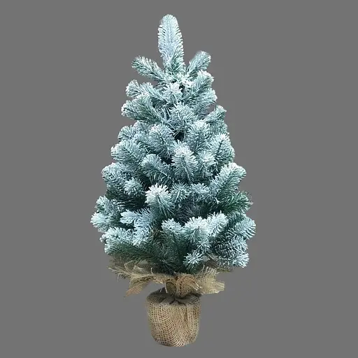 Ялинка Hvoya Premium лита в мішковині 70 см засніжена