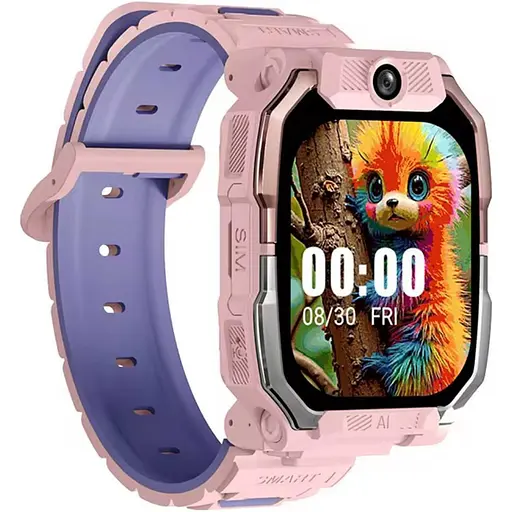 Детские смарт-часы Y76, 4G GPS Wi-Fi SIM камера SOS IP67 розовый - фото 1