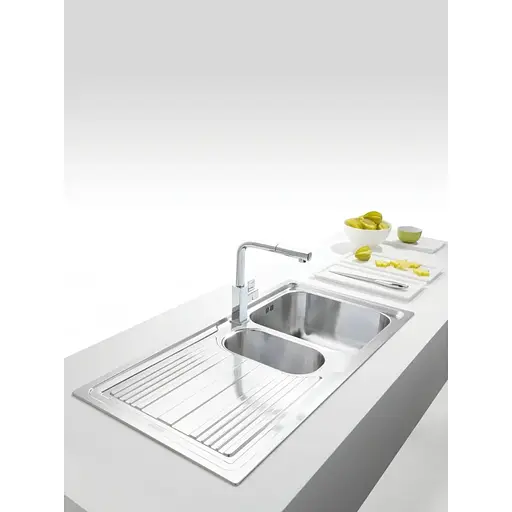 Кухонна мийка Franke Franke Logica, нерж.сталь, прямокутник, з крилом, 1000х500х180мм, чаша - 1,5, врізна, line LLL 651, нерж декор - фото 2