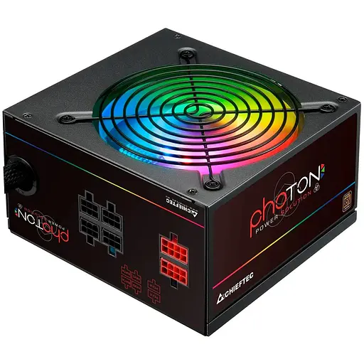 Блок питания Chieftec 750W CTG-750C-RGB, 120mm, 20+4pin, 1x4+4pin, SATA х 6, Molex 4x4pin, 4x6+2pin, кабели модульные