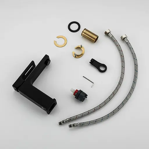 G1017-6 Змішувач для умивальника чорний Gappo 1/8 Чорний матовий - фото 6