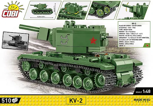Конструктор дитячий танк KV-2 COBI 2731 - фото 5