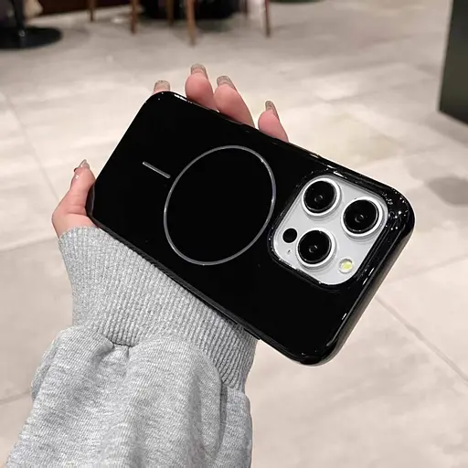 Чехол для iPhone 16e с MagSafe, защитный, глянцевый, с мягкой подкладкой, черный - фото 6