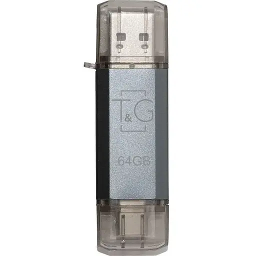 Флеш накопитель USB 64Gb T&G Star TG009TC серебристый Type-C/USB 2.0 (TG009TC-64GSL) - фото 1